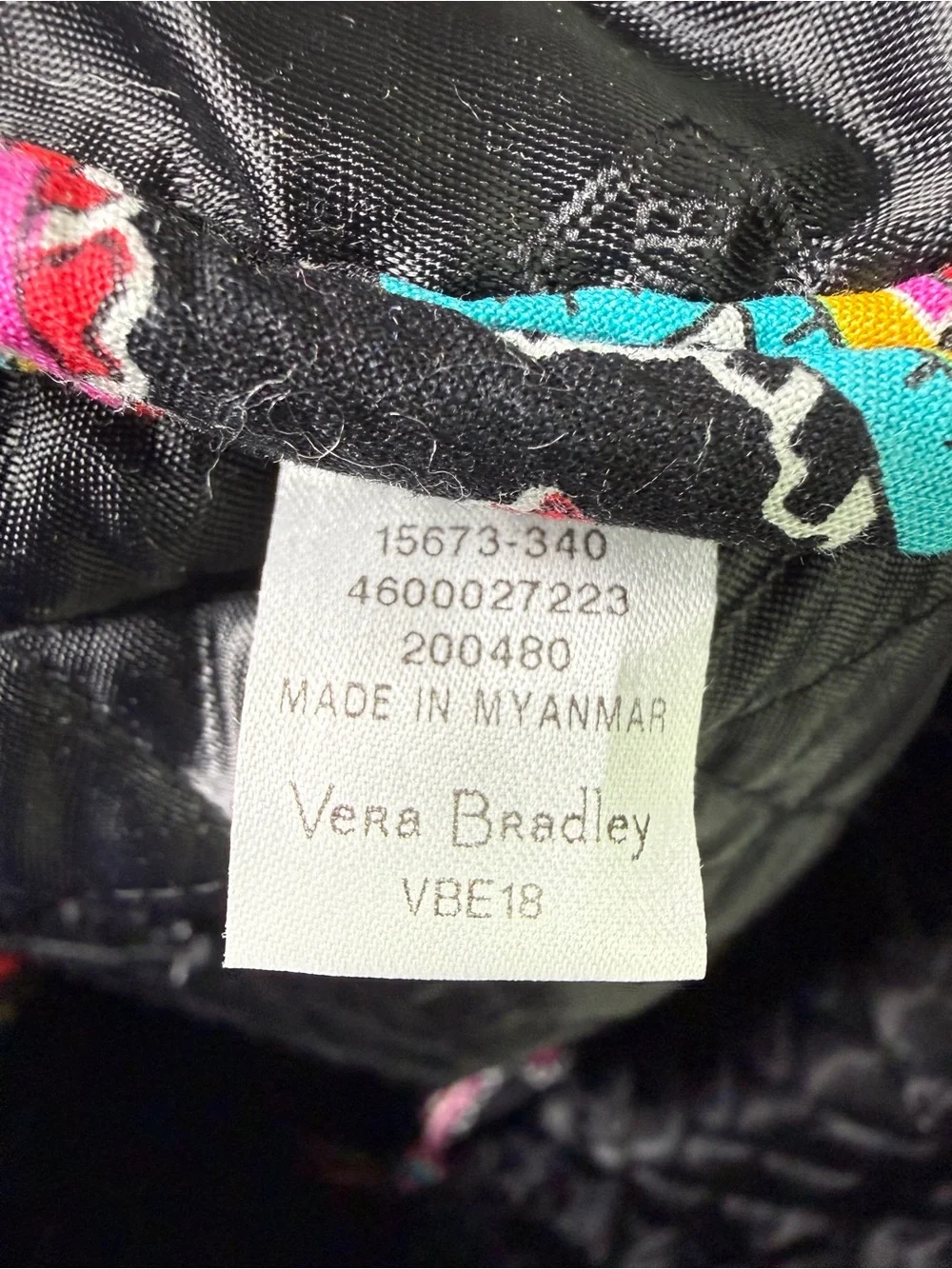 Vera Bradley Parisian Paisley Weekender Travel Bag Black Multicolor